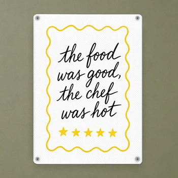 Металева табличка The food was good, the chef was hot 26х18,5 см