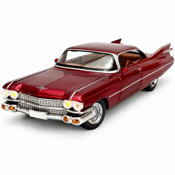 Іграшкова металева модель Cadillac Coupe de Ville 1959 масштаб 1:24 інерційна машинка зі світлом і звуком відкриваються двері