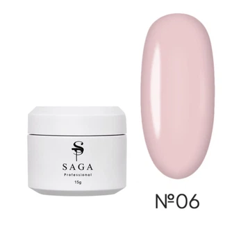Гель для наращивания SAGA professional Builder veil Summer №06 пудрово-розовый 15 мл