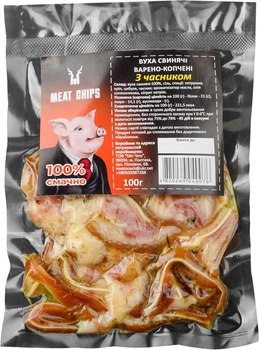 Вушка свинячі в/к Meat Chips з часником 100 г