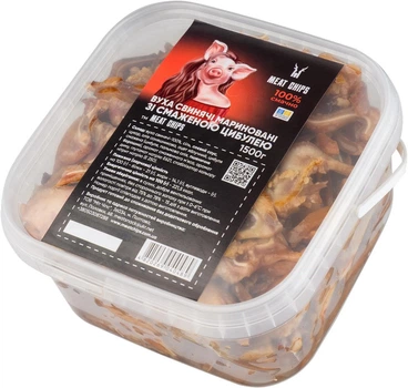 Вушка свинячі мариновані зі смаженою цибулею Meat Chips 1500 г