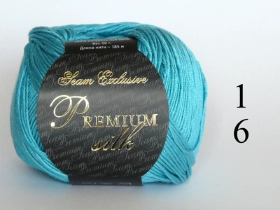 Шелк 50г/185м, 100% шелк, летняя нитка для красивой кофточки цвет 16