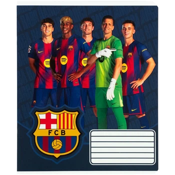 Тетрадь школьная Kite FC Barcelona BC26-237, 18 листов, линия