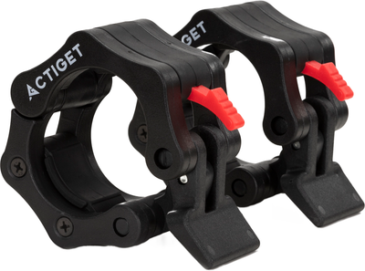 Замки для олимпийского грифа Actiget Quick Release 2 шт 50 мм Черные (ACT0014)