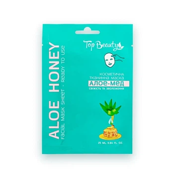 Тканевая маска для лица Алоэ-Мед Top Beauty Aloe Honey Facial Mask Sheet 25 мл