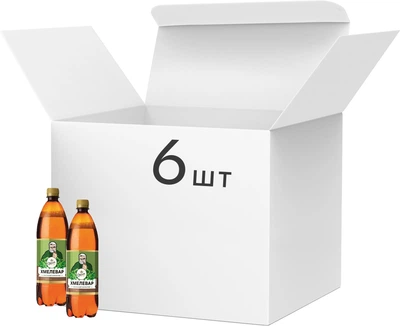 Упаковка пива Опілля Хмелевар світле фільтроване 4.2% 1 л x 6 шт (4820158675334)