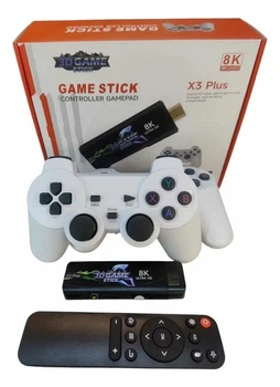 Игровая приставка Game Stick X3 Plus 8K, ретро консоль 3D Game Stick HDMI с беспроводным джойстиком и пультом