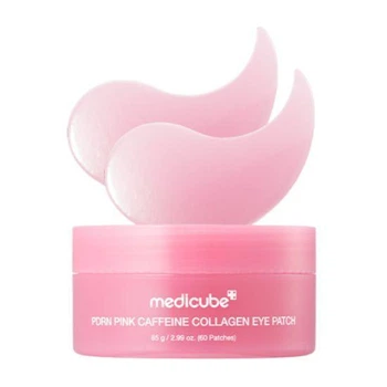Патчі для шкіри навколо очей MEDICUBE PDRN Pink Caffeine Collagen Eye Patch, 85 г (60 шт.) — гідрогелеві патчі з PDRN, кофеїном та