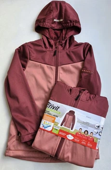 Детская куртка софтшелл на флисе CRIVIT 146-152 см Softshell водонепроницаемая для девочек 114264