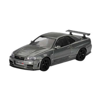Машинка Premium MINI GT Nissan Skyline GT-R (R34) - Nismo BNR34 CRS Version 1999 1:64 MGT01160 Grey
