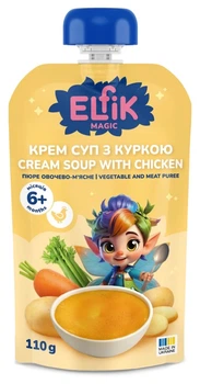 Пюре овощно-мясной крем-суп с курицей Elfik Magic 110 г