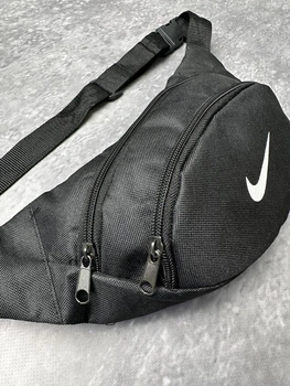 Бананка чоловіча Nike чорна, сумка бананка через плече чоловіча