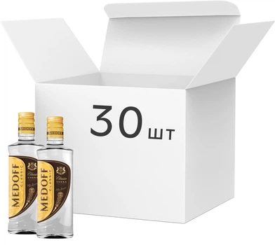 Упаковка горілки Medoff Classic Експортна 0.35 л 40% х 30 шт (4820201993811)