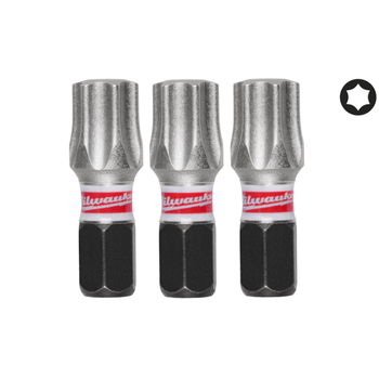 Бита SHOCKWAVE MILWAUKEE, TX45, 25мм, (3шт)