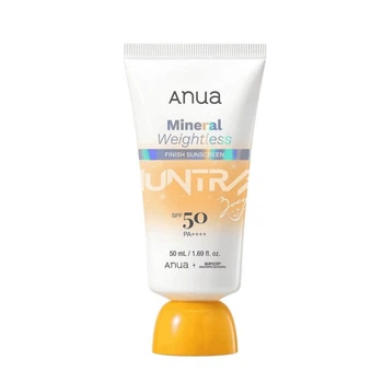 ANUA Mineral Weightless Finish Sunscreen SPF50+ PA++++ Мінеральний сонцезахисний крем з невагомим фінішом