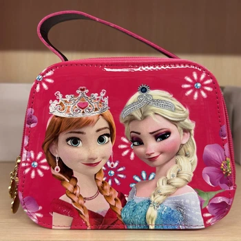 Сумка дитяча для дівчинки лакова через плече Frozen «Холодне серце» 18×15×6 см рожева