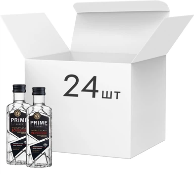 Упаковка горілки Prime World class 0.2 л 40% х 24 шт (4820201995181)