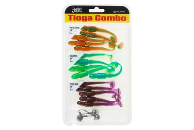 Силікон Lucky John Tioga 3.4"/ 15шт, колір: Mix 3 (Комплект 15 шт + 3 джиг головки) (4308524047)