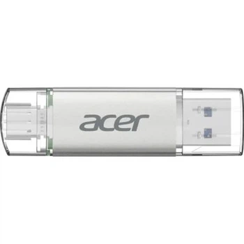 USB флеш накопитель Acer 64GB UT300 USB-A/Type-C 3.2 Silver (BL.9BWWA.589)
