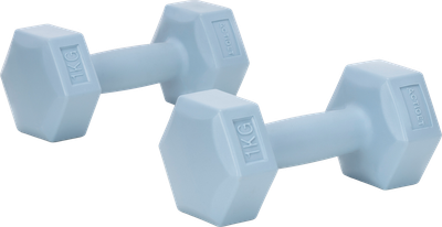 Гантели Actiget Hex 2 x 1 кг Голубые (ACT0156)