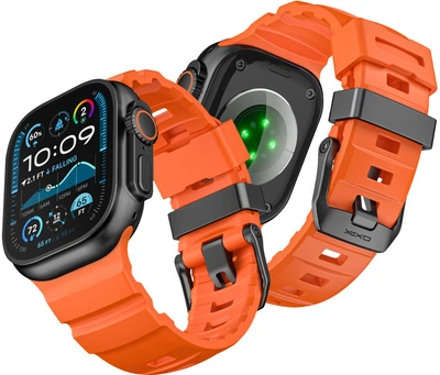 Pasek  Yaxo Rugged Evo Sport do Apple Watch 44/45/46/49 mm Magma Orange (YAWRESSP01OR)