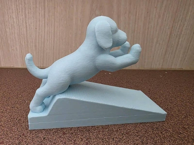 Стопор для дверей підлоговий Собака 3D-друк білий