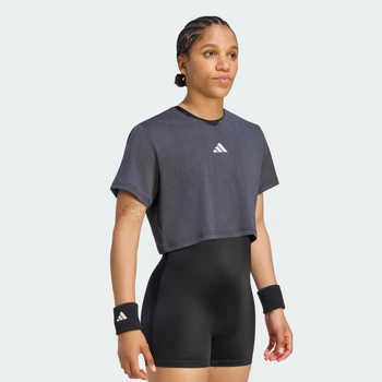 Жіноча футболка TENNIS CLIMACOOL LACE CROP PRO adidas KW4420 (S) чорний (4069996436305)