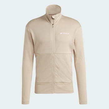 Мужская спортивная кофта Terrex Multi Light Fleece Full-Zip adidas IB1217 (XL) бежевый (4066762190362)