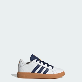 Детские кроссовки Grand Court Lifestyle Tennis Lace-Up adidas JI0969 (38 2/3 EUR) белый (4067892824356)