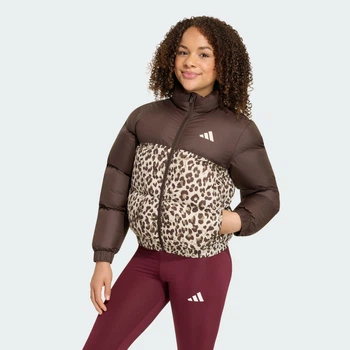 Детская куртка SYNTHETIC DOWN ALLOVER PRINT adidas KQ6169 (116) коричневый (4069996583764)
