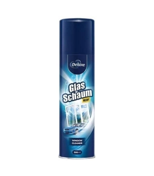 Засіб для миття скла Deluxe Glas Schaum пінка підходить для всіх скляних, дзеркальних поверхонь, 500 мл. 4260504880034
