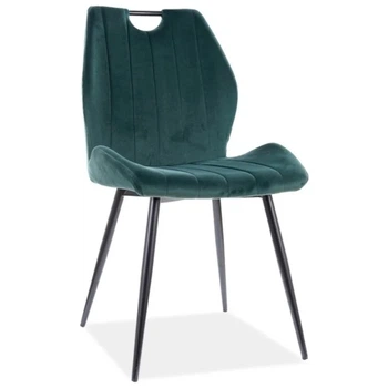 Стул в гостиную/кухню Arco Velvet Signal черный/зеленый (металл/ткань бархат BL.78) (ARCOVCZ)