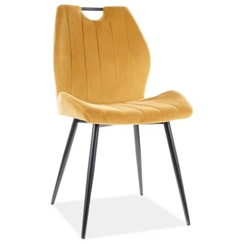 Стул в гостиную/кухню Arco Velvet Signal черный/карри (металл/ткань бархат BL.68) (ARCOVCCU)