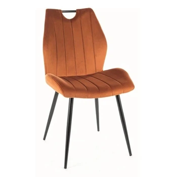 Стул в гостиную/кухню Arco Velvet Signal черный/коричневый (металл/ткань бархат BL.4215) (ARCOVCCY)
