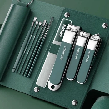 Маникюрный набор AND 5630 10 в 1 Nail Clipper Set в футляре для ухода за ногтями и педикюра