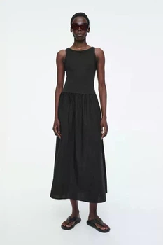 Сукня жіноча COS contrast-panel maxi dress 1238139002 L Чорний