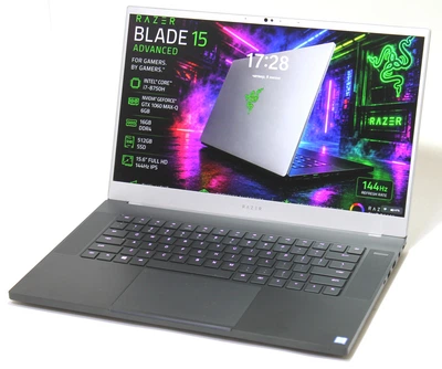 Ноутбук Razer Blade 15 Advanced 15.6" Full HD IPS Intel Core i7-8750H GTX 1060 6GB 16GB DDR4 512GB SSD Windows 11 Сірий Б/У