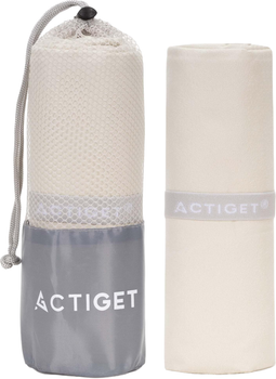 Полотенце микрофибра Actiget Спортивное 180 x 100 см Бежевое (ACT0200)