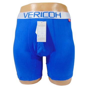 Мужские трусы боксеры удлиненные 4XL синие Vericoh 1201-1