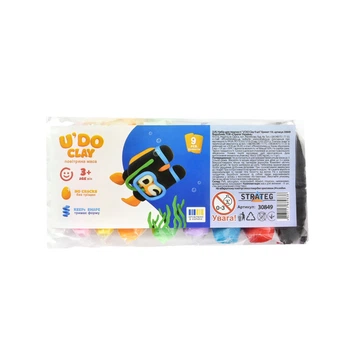 Набор для лепки U'DO Clay 9 шт 90 г Разноцветный (набор 9 шт)