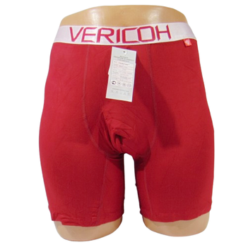 Мужские трусы боксеры удлиненные 4XL красные Vericoh 1201