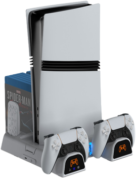 Охолоджуюча зарядна підставка YAXO ARCTIC BREEZE NE do PS5/PS5 Slim/PS5 Pro Alpine White (YGABNECCS01W)