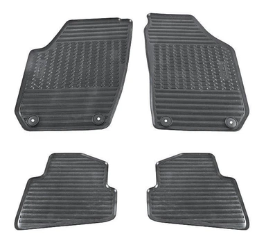 Оригинальные коврики в салон Skoda Fabia 2007-2014, резиновые, 4шт, VAG, 5J1061550