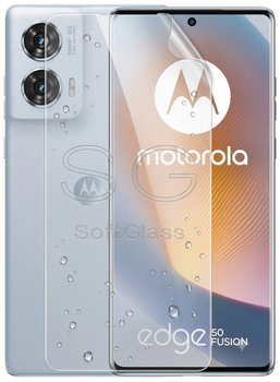 Бронепленка для Motorola Edge 50 Fusion на экран износоустойчивая полиуретановая SoftGlass