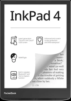Электронная книга 7.8" 743G InkPad 4, Stund Silver, WiFi/Bluetooth, 1872x1404 (E Ink Car PocketBook (teh0028660)