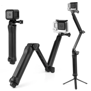 Багатофункціональний монопод-трипод 3в1 для екшн-камер GoPro, SJCAM, Xiaomi селфі-палка, ручка-тримач+штатив