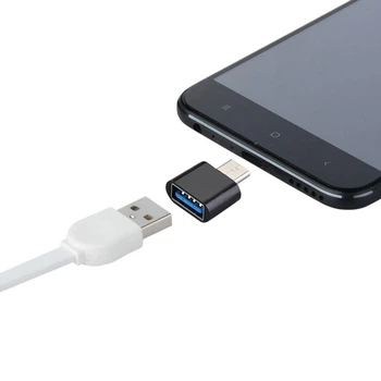 Універсальний OTG адаптер-перехідник USB-A на USB-C Type-C для смартфонів, планшетів, ноутбуків