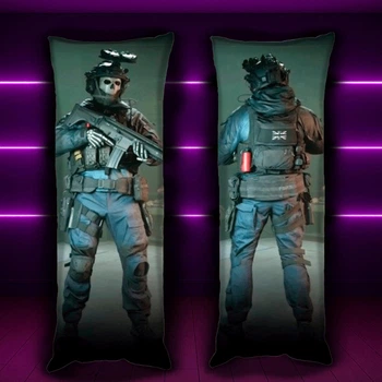 Дакимакура 105х35 см Саймон Райли Гоуст Ghosts из Call of Duty Modern Warfare II Подушка с наволочкой двухсторонняя