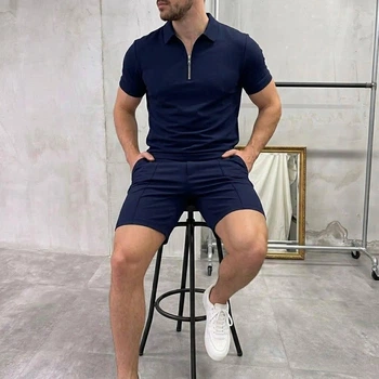 Костюм Okland мужской летний трикотажный XXL синий (A0172)