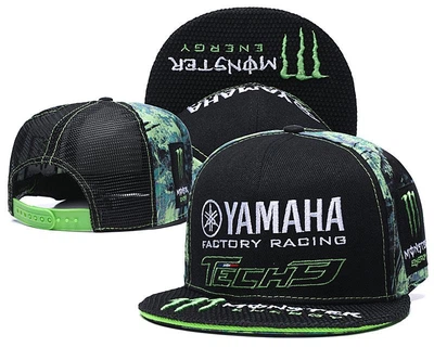 Капелюх літній снепбек "Yamaha Monster Energy" чорно-зелена